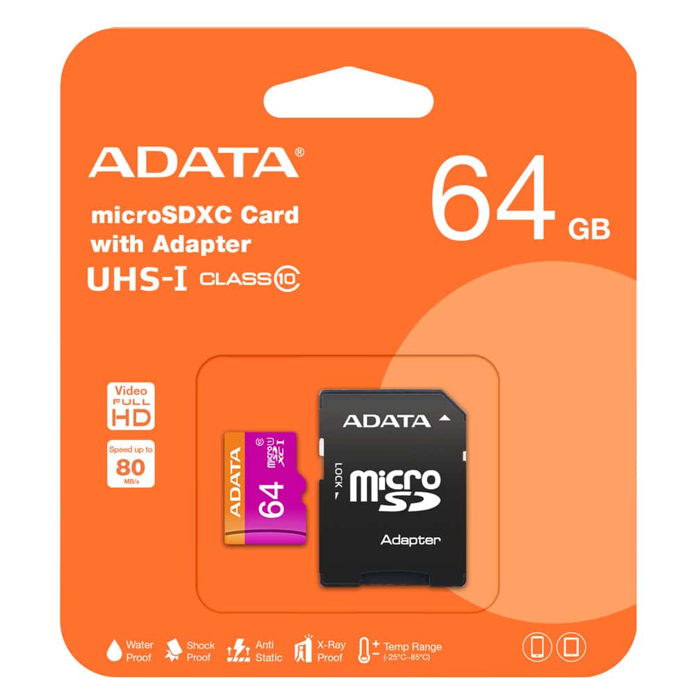 64GB microSDXC A-Data Premier AUSDX64GUICL10-RA1