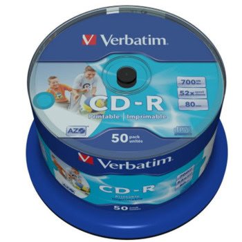 Verbatim CD-R AZO Printable 700Mb. 50 бр. 000189