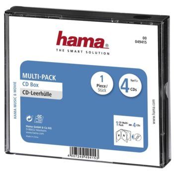 Кутийка за CD/DVD HAMA Multi-Pack 4 49415