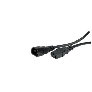 Value IEC 320 C14/C13, 1.0m, черен