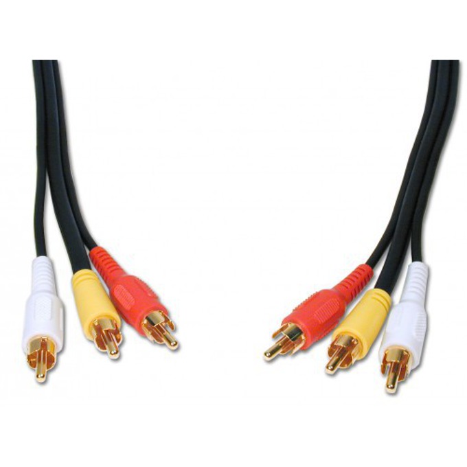 DeTech 3x RCA Chinch(м) към 3x RCA Chinch(м) 1.5м