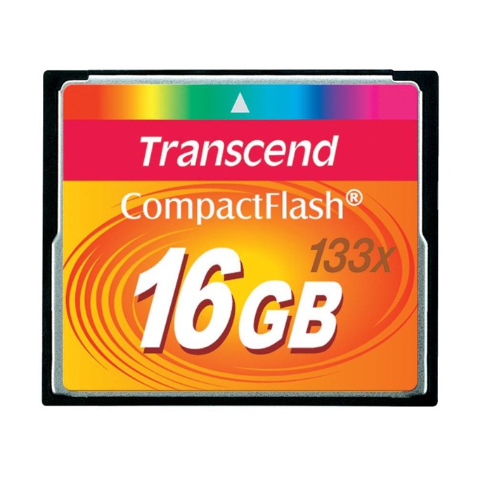 Карта памет 16GB CompactFlash, Transcend, 133X, скорост на четене 40 MB/s, скорост на запис 21.5MB/s | JAR Computers Transcend 16GB CF Card (133X)